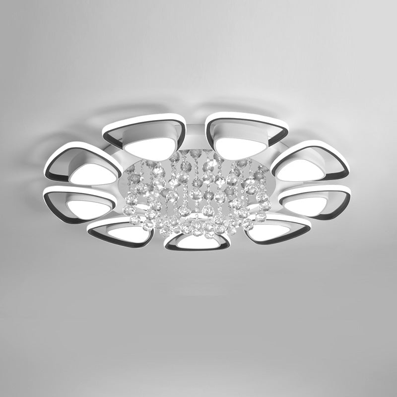 Diff Big Flower Crystal Flush Mount Ceiling Light-DF1075