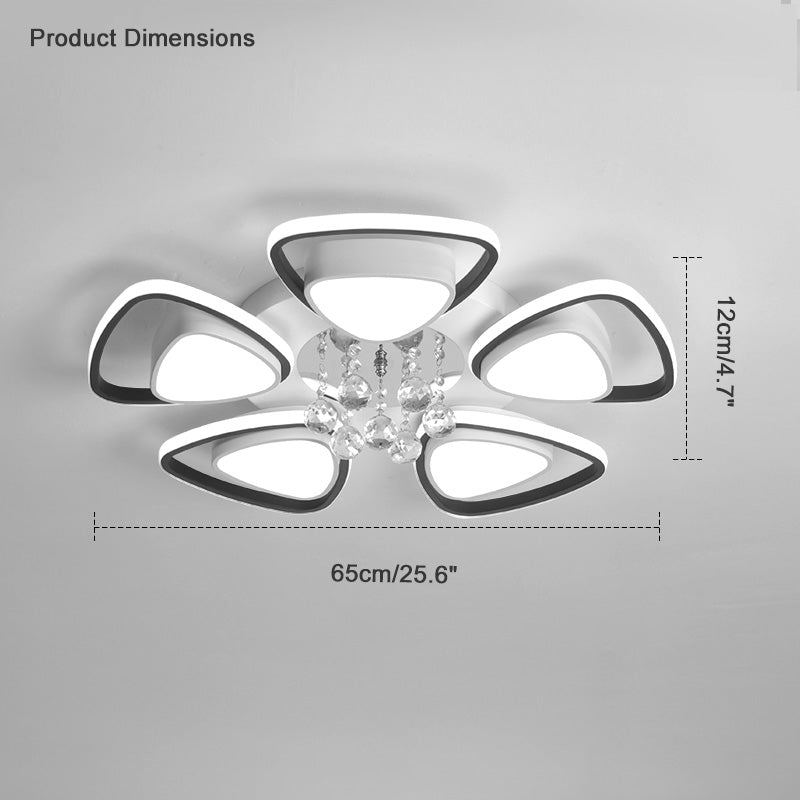 Diff Big Flower Crystal Flush Mount Ceiling Light-DF1075