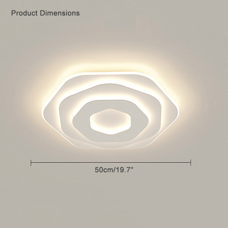 Diff Hexagon Flush Mount Ceiling Light-DF1041