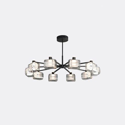 Diff Hollow Rectangular Glass Chandelier-DF2223