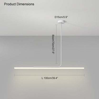 Diff Off Center Tube Linear Pendant Light-DF2029