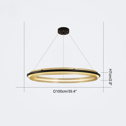 Diff Black and Gold Ring LED Chandelier-DF2119