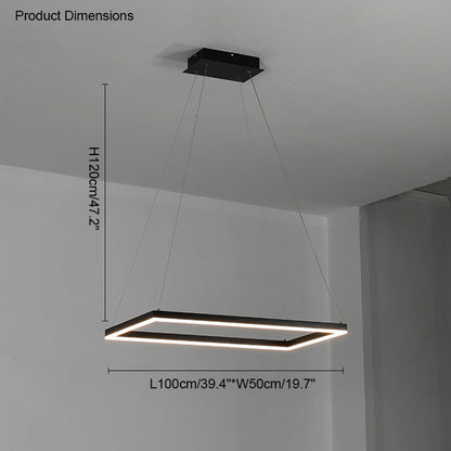 Diff Tiered Rectangular Chandelier-DF2120