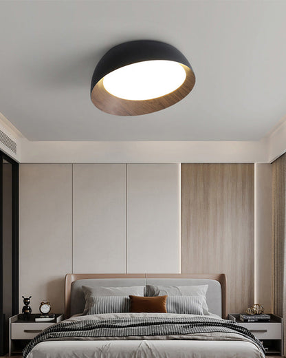 Diff Wood Grain Asymmetrical Flush Mount Ceiling Light-DF1016