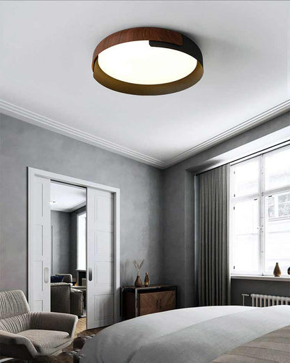 Diff Walnut Grain Round Ceiling Light-DF1018