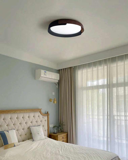 Diff Walnut Grain Round Ceiling Light-DF1018