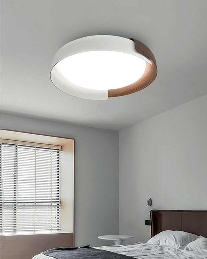 Diff Walnut Grain Round Ceiling Light-DF1018