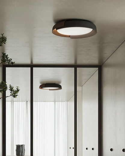 Diff Walnut Grain Round Ceiling Light-DF1018