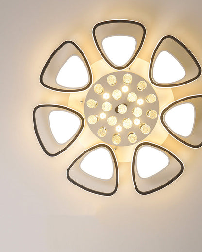Diff Big Flower Crystal Flush Mount Ceiling Light-DF1075