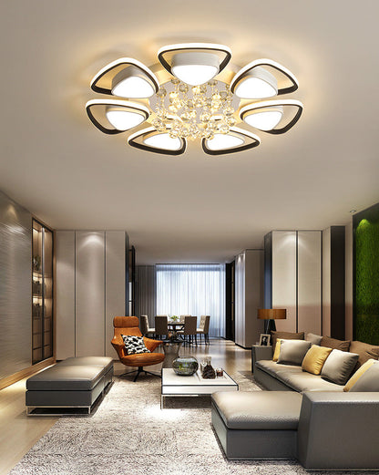 Diff Big Flower Crystal Flush Mount Ceiling Light-DF1075