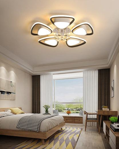 Diff Big Flower Crystal Flush Mount Ceiling Light-DF1075