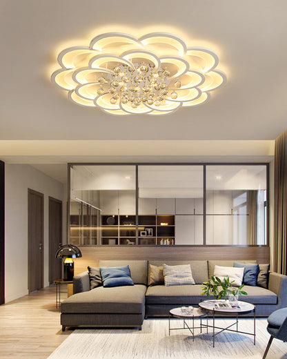 Diff Big Flower Crystal Ceiling Light-DF1078