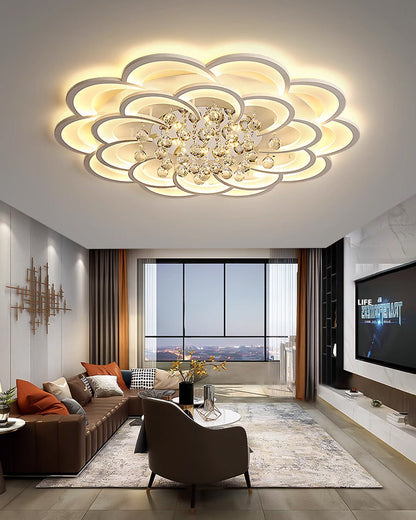 Diff Big Flower Crystal Ceiling Light-DF1078