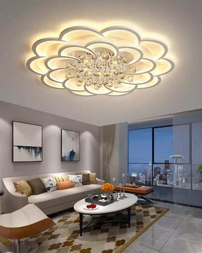 Diff Big Flower Crystal Ceiling Light-DF1078