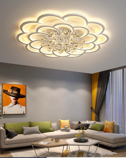 Diff Big Flower Crystal Ceiling Light-DF1078