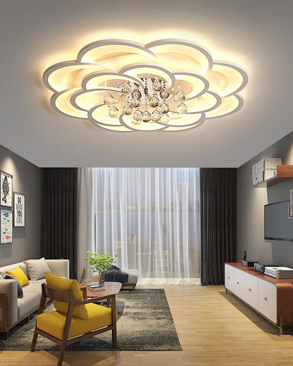 Diff Big Flower Crystal Ceiling Light-DF1078