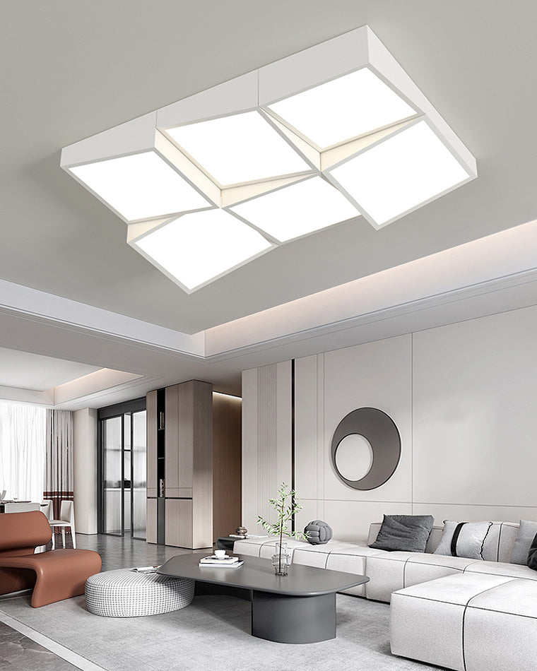 Diff Square/Scalloped Flush Mount Ceiling Light-DF1079