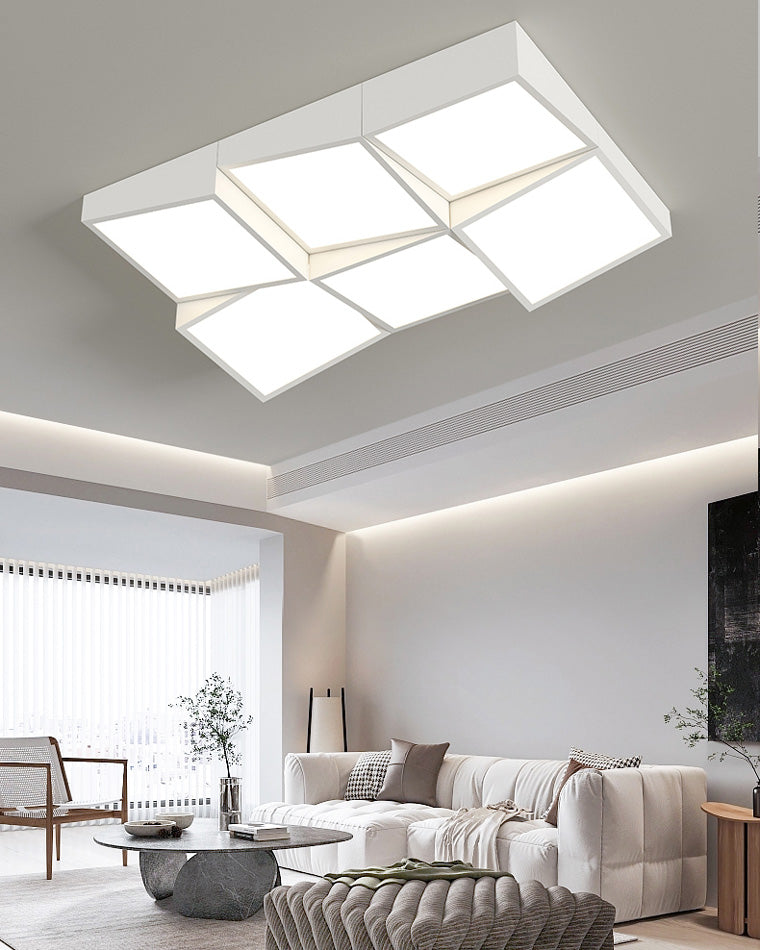 Diff Square/Scalloped Flush Mount Ceiling Light-DF1079