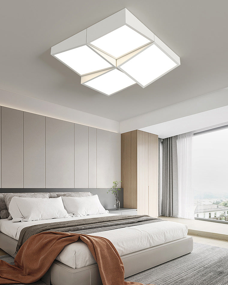 Diff Square/Scalloped Flush Mount Ceiling Light-DF1079