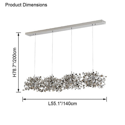 Diff Argent/Gold Cloud Multi Pendant Chandelier-DF2042