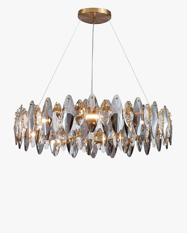 Diff Smoked Crystal Round Chandelier-DF2187