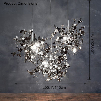 Diff Argent/Gold Cloud Multi Pendant Chandelier-DF2042