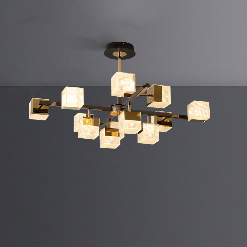 Diff Cubes Gold Chandelier-DF2211