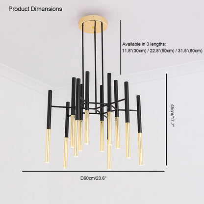 Diff Tube Metal Chandelier-DF2083