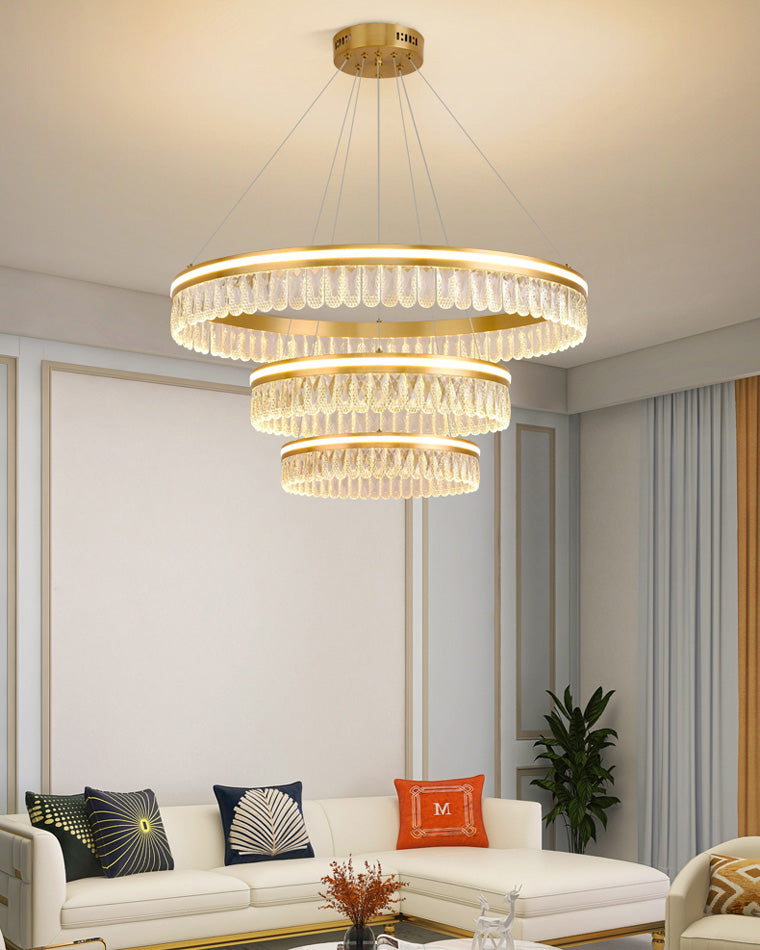 Diff Tiered Crystal Ring Chandelier-DF2167