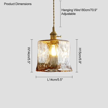 Diff Amber Glass Small Pendant Light-DF2210