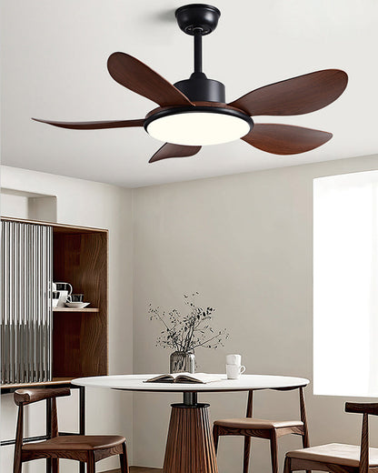 Diff 42" Wood Grain Ceiling Fan with Dimmable Light-DF5003