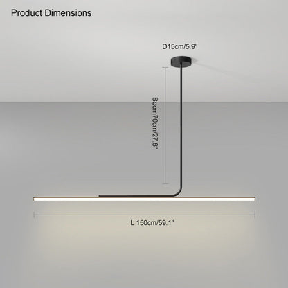 Diff Off Center Tube Linear Pendant Light-DF2029