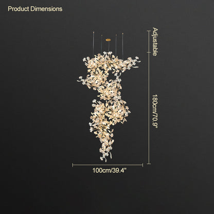 Diff Ginkgo Long Staircase Chandelier-DF2206