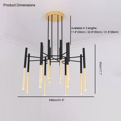Diff Tube Metal Chandelier-DF2083