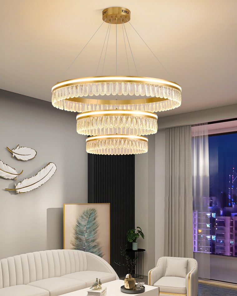 Diff Tiered Crystal Ring Chandelier-DF2167