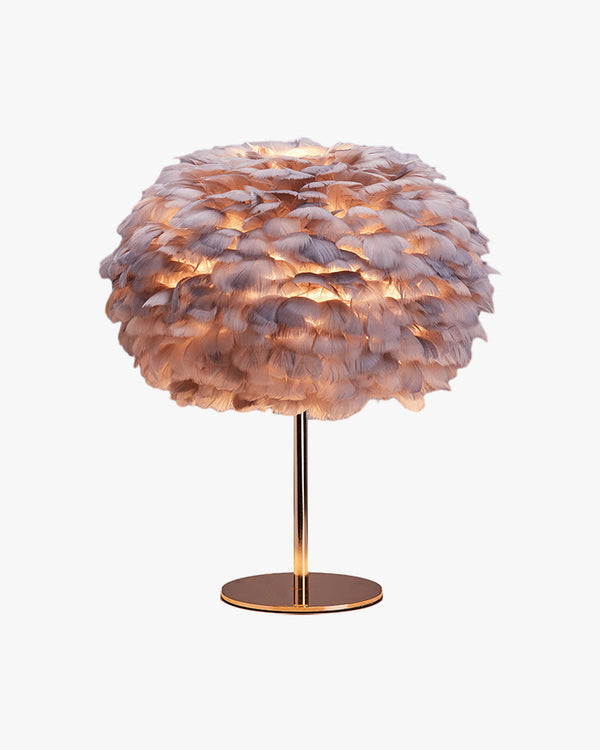 Diff Pretty Round Feather Table Night Lamp-DF8038