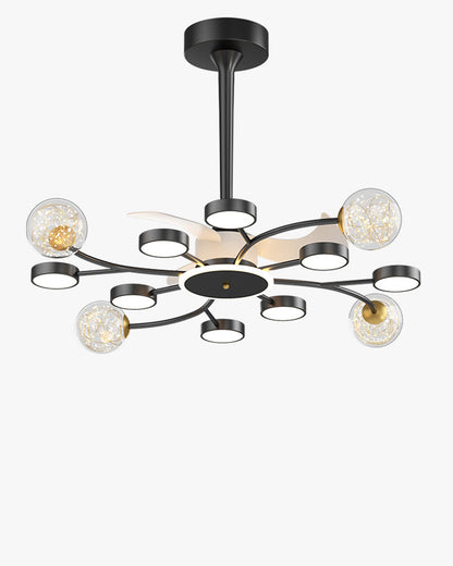 Diff Invisible Ceiling Fan Chandelier with Remote-DF5046