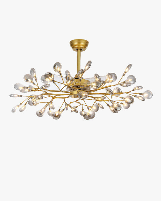 Diff Gold/Black Branch Ceiling Fan Chandelier-DF5065