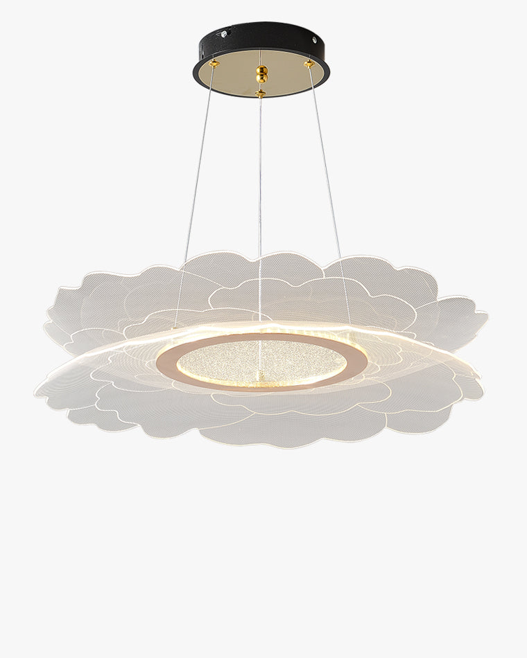Diff Champagne Gold Acrylic Flower Chandelier-DF2275