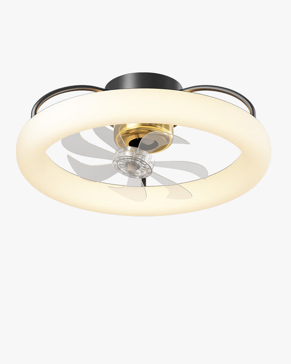 Diff Circle Low Profile Ceiling Fan Chandelier with Remote-DF5063