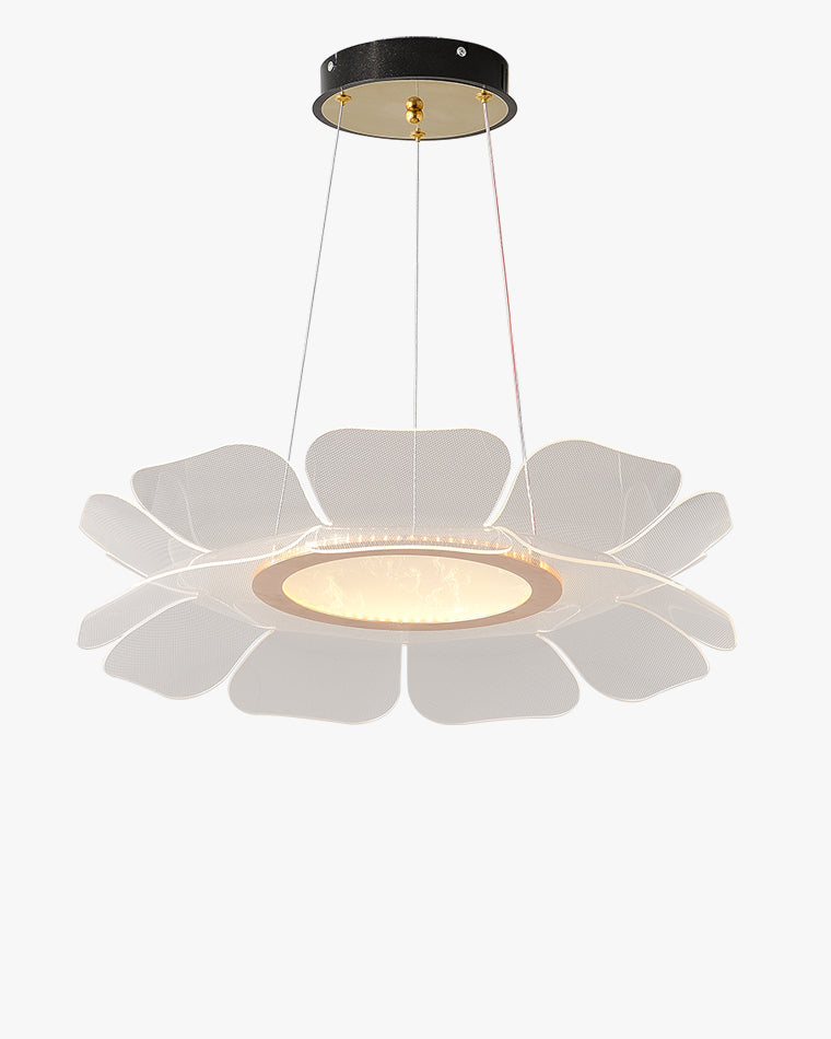 Diff Champagne Gold Acrylic Flower Chandelier-DF2275