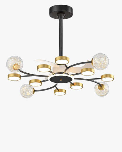 Diff Invisible Ceiling Fan Chandelier with Remote-DF5046
