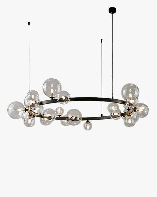 Diff Smoked Glass Bubble Circular Chandelier-DF2292