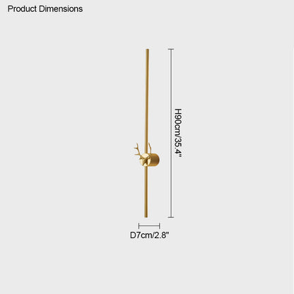 Diff Long Bar Wall Sconce with Antler -DF6019