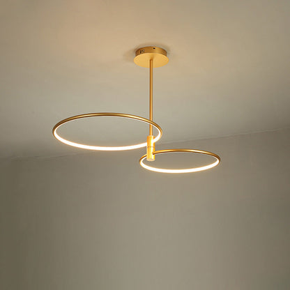 Diff 3 Black LED Rings Chandelier-DF2179