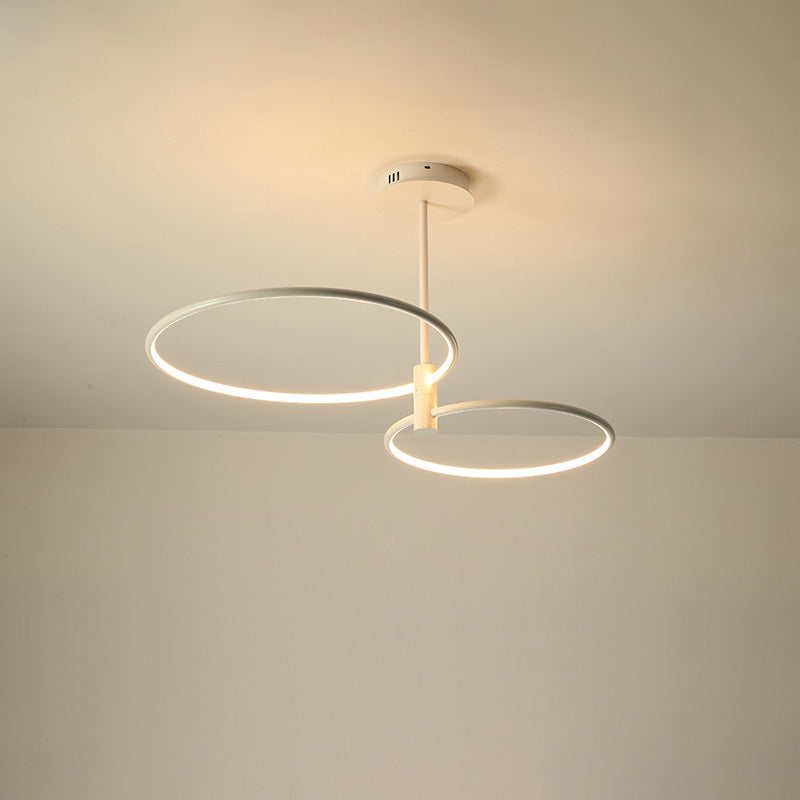 Diff 3 Black LED Rings Chandelier-DF2179