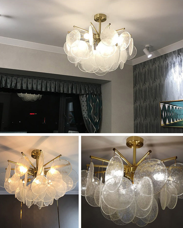 Diff Tiered Textured Glass Cloud Chandelier-DF2005