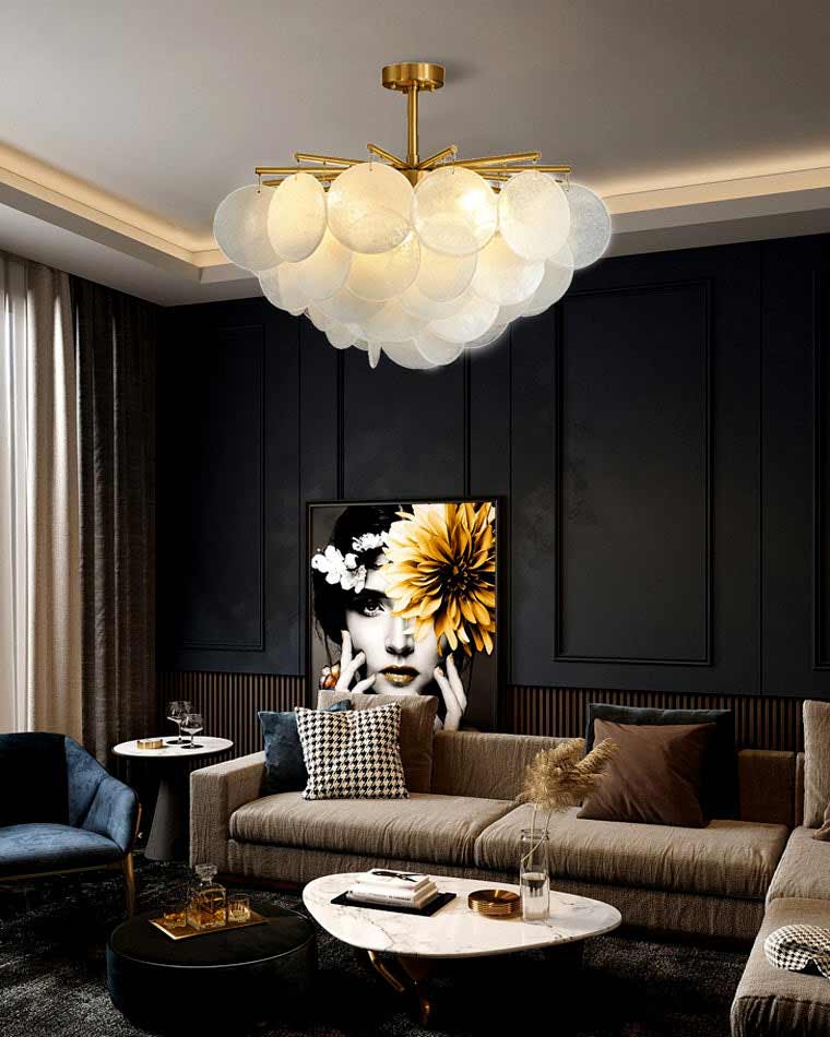 Diff Tiered Textured Glass Cloud Chandelier-DF2005