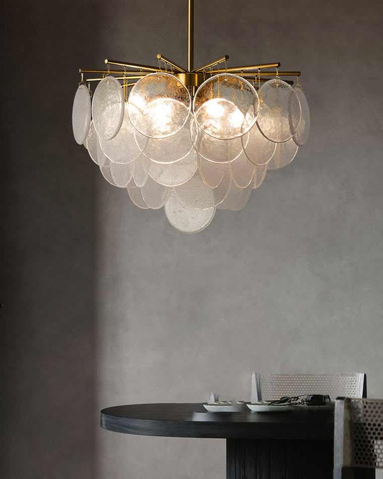 Diff Tiered Textured Glass Cloud Chandelier-DF2005