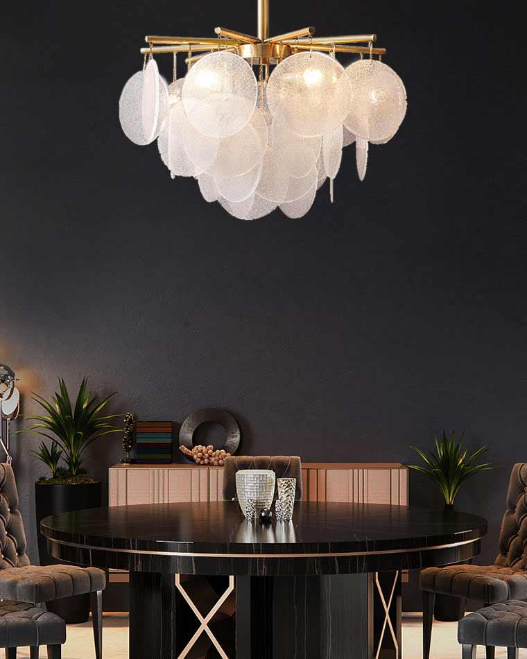 Diff Tiered Textured Glass Cloud Chandelier-DF2005